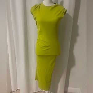 Zara lime bodycon dress size medium